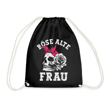 Böse Alte Frau Sarkasmus - Turnbeutel - Schwarz - Vorne