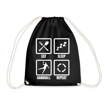 Eat Sleep Handball Répétition - Sac de sport léger - noir - Devant