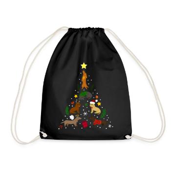 Dackel Tree Christmas - Sac de sport léger - noir - Devant