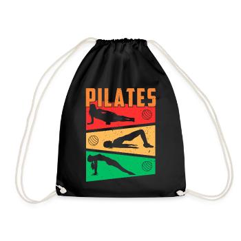 PILATES-BILDER - Turnbeutel - Schwarz - Vorne