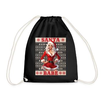 Père Noël Femme Sexy Noël Noël laid - Sac de sport léger - noir - Devant