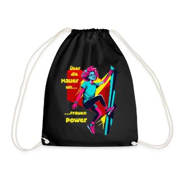 De l’autre côté du mur avec le pouvoir des femmes - Sac de sport léger - noir - Devant