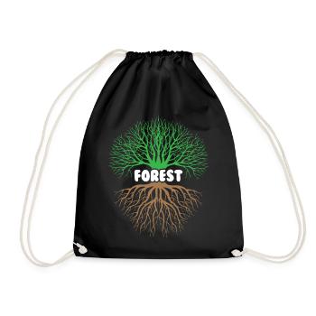 Save Forest Environmental Lover - Drawstring Bag - black - Front