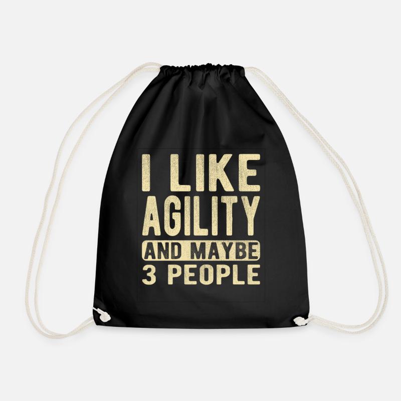 Agility-Spruch - Turnbeutel - Schwarz