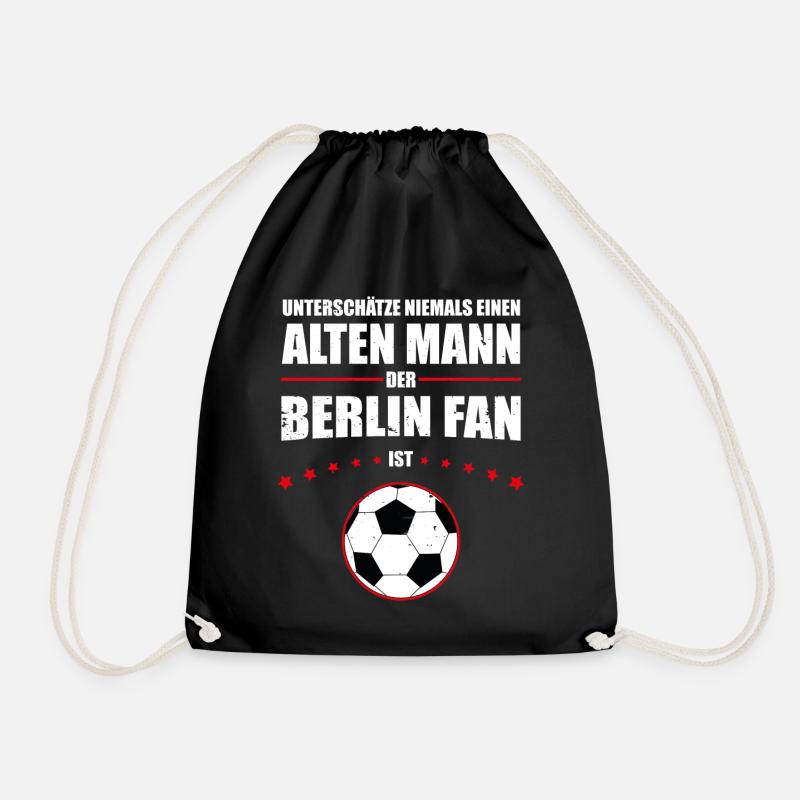 Alter Mann - Berlin Fan | Retro Vintage Design - Turnbeutel - Schwarz
