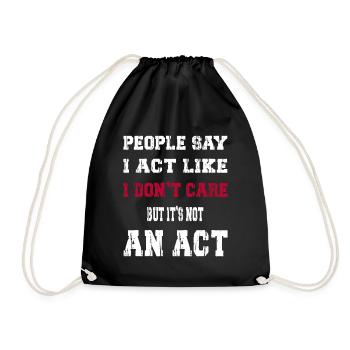 Je fais comme si je m’en fichais - Sac de sport léger - noir - Devant