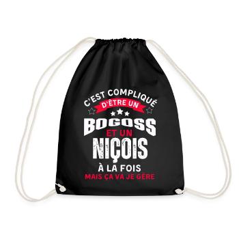 Habitants de Nice - Sac de sport léger - noir - Devant