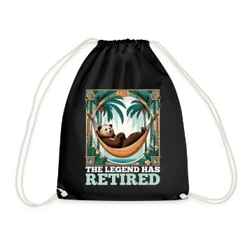 Légende Retraite Ours Cadeau de pension de retraité - Sac de sport léger - noir - Devant