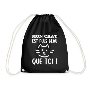 Mon Chat mignon est plus beau que toi - Sac de sport léger - noir - Devant