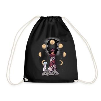 Lighthouse Lighthouses Maritime Sailor Girl - Drawstring Bag - black - Front