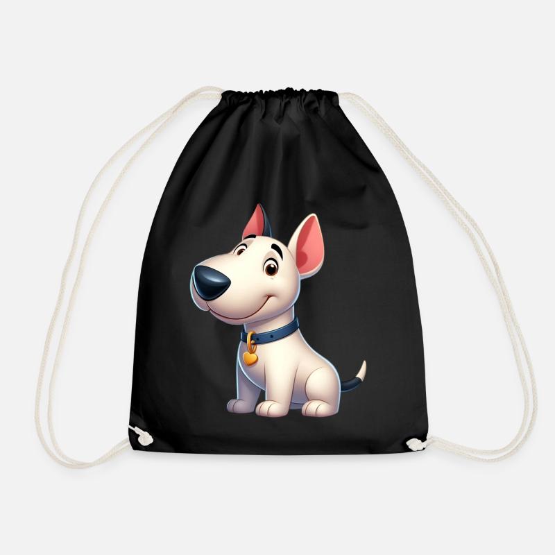 Bull Terrier 5 - Drawstring Bag - black