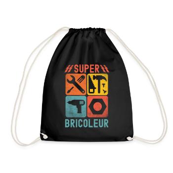 Super bricoleur - Sac de sport léger - noir - Devant