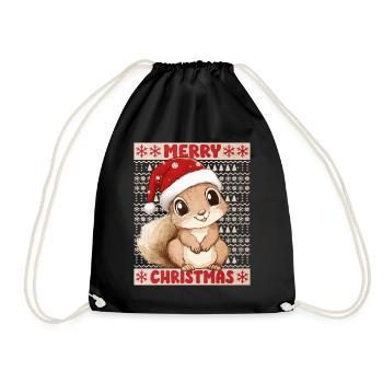 Écureuil Moche Noël Noël Doux Noël - Sac de sport léger - noir - Devant