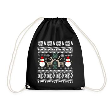 Rétro Noël Pixel - Sac de sport léger - noir - Devant