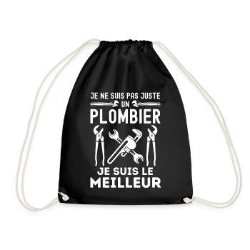 Je suis le meilleur plombier - Sac de sport léger - noir - Devant