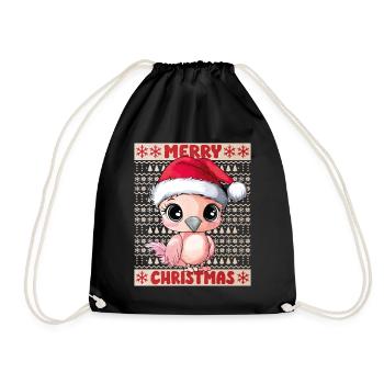 Flamingo Ugly Noël Noël Doux - Sac de sport léger - noir - Devant