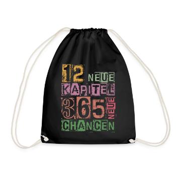 12 NEW CHAPTERS 365 NEW OPPORTUNITIES - Drawstring Bag - black - Front