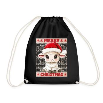 Mouton Agneau Moche Noël Noël Doux - Sac de sport léger - noir - Devant