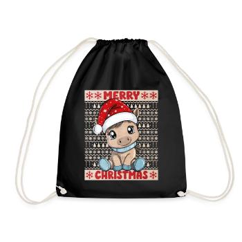 Cheval Noël Mignon Noël mignon - Sac de sport léger - noir - Devant