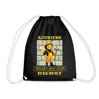 Trainee craftswoman - Drawstring Bag - black - Front