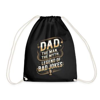 Dad: Legend of Bad Jokes - Funny Father's Day Gift - Sac de sport léger - noir - Devant