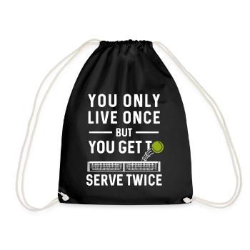 Tennis You Only Live Once - Drawstring Bag - black - Front