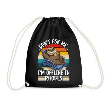 Rhodes Greece Holidays - Drawstring Bag - black - Front