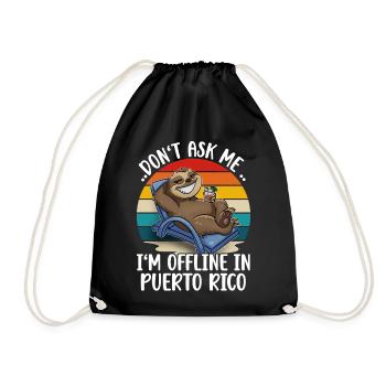 Puerto Rico Vacation Travel - Drawstring Bag - black - Front