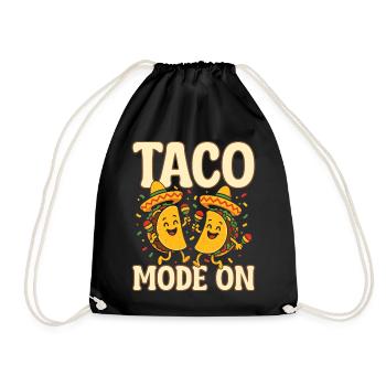 Mode tacos sur un amateur de cuisine mexicaine drôle - Sac de sport léger - noir - Devant