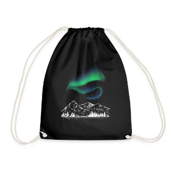 Aurora Alpenkarte - Turnbeutel - Schwarz - Vorne