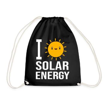 Solar Sustainability Renewable energies - Drawstring Bag - black - Front