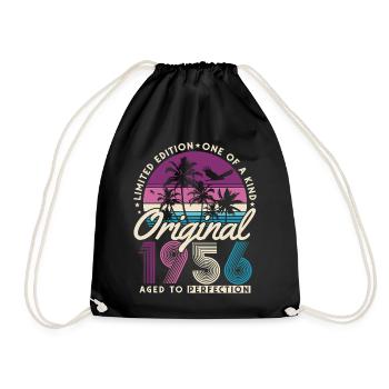 70e anniversaire 1956 Vintage Born Retro - Sac de sport léger - noir - Devant