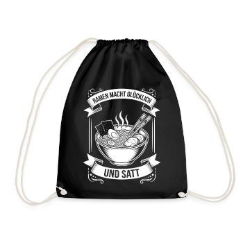 Les ramen vous rendent heureux et rassasié - Sac de sport léger - noir - Devant