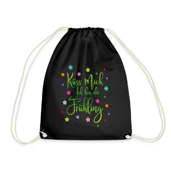Embrasse-moi, je suis printemps - Sac de sport léger - noir - Devant