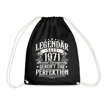 Cadeau d’anniversaire légendaire depuis 1971 - Sac de sport léger - noir - Devant