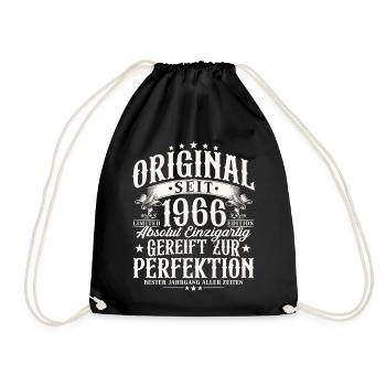 Cadeau d’anniversaire original de 1966 - Sac de sport léger - noir - Devant