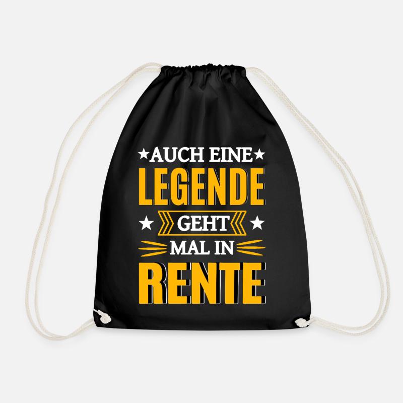 Legende In Rente - Turnbeutel - Schwarz