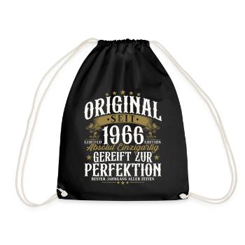 Cadeau d’anniversaire original de 1966 - Sac de sport léger - noir - Devant