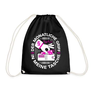 Der Monatliche Griff In Meine Tasche - Turnbeutel - Schwarz - Vorne