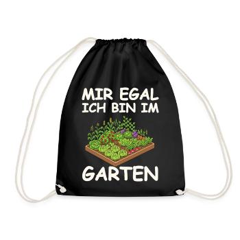 I don't care I'm in the garden - Drawstring Bag - black - Front