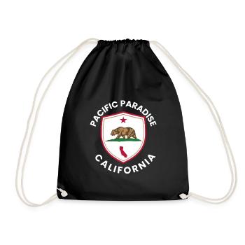 Pacific Paradise California - Drawstring Bag - black - Front