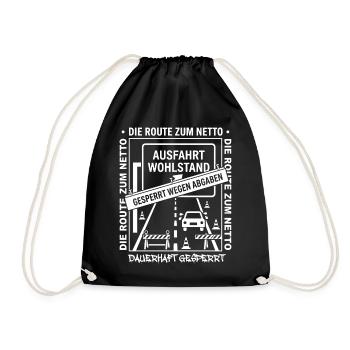 The route to Netto permanently closed - Drawstring Bag - black - Front