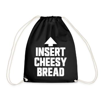 Cheese bread (favorite food) - Drawstring Bag - black - Front