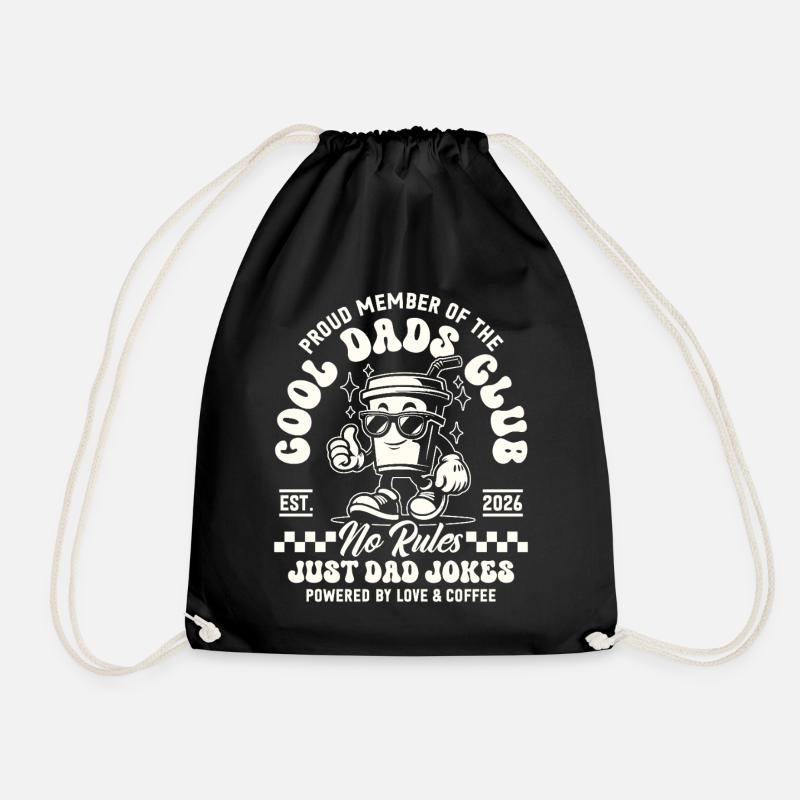 Cool Dads Club - Papa 2026 Geschenk - Turnbeutel - Schwarz