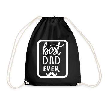 Meilleur T-shirt graphique Papa de tous les temps - Sac de sport léger - noir - Devant
