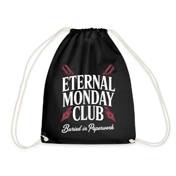 Eternal Monday Club: Paperwork - Drawstring Bag - black - Front