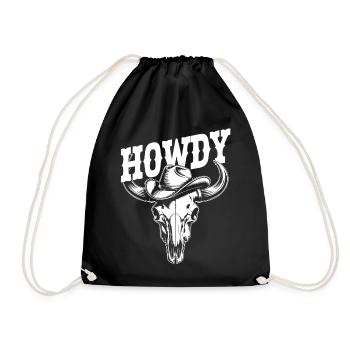 Howdy Western - Drawstring Bag - black - Front