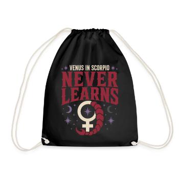 Venus sign Venus astrology - Drawstring Bag - black - Front