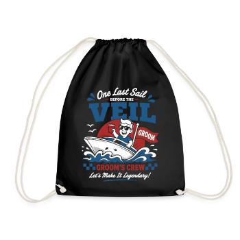 Llama Not Drama Party Saying - Drawstring Bag - black - Front