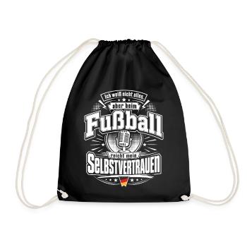 Selbstvertrauen reicht - Turnbeutel - Schwarz - Vorne